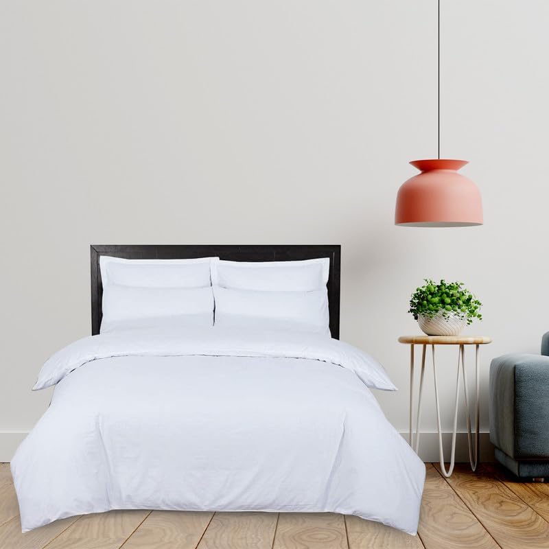 DTEX HOMES 6 Piece Bedding Set 100% Egyptian Cotton SuperKing Duvet Sets 800 Thread Count, 1 Duvet Cover, 4 Pillowcases and 1 Fitted Sheet Hotel Quality Duvet Cover Set (Super King Bedding Set)