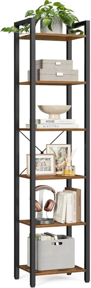 VASAGLE 6-Tier Bookshelf, Bookcase,...