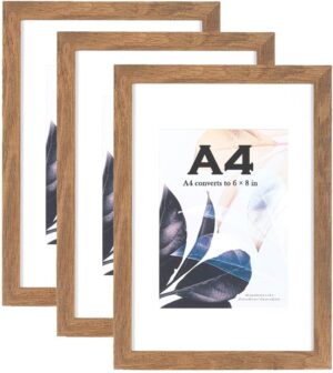 Brown Wooden Picture Frame A4 with ...