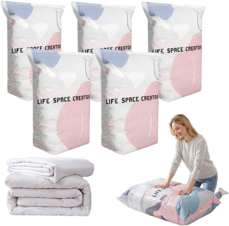 2026 New Vacuum Storage Bags No Pump Needed, Extra Large Space Saver Compression Bags for Clothes, Duvet, Comforters, Blankets & Bedding, for Home, Travel & Wardrobe (5, 100x80x30cm)