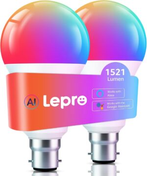 Lepro B22 AI Smart Bulb, 1520lm Dim...