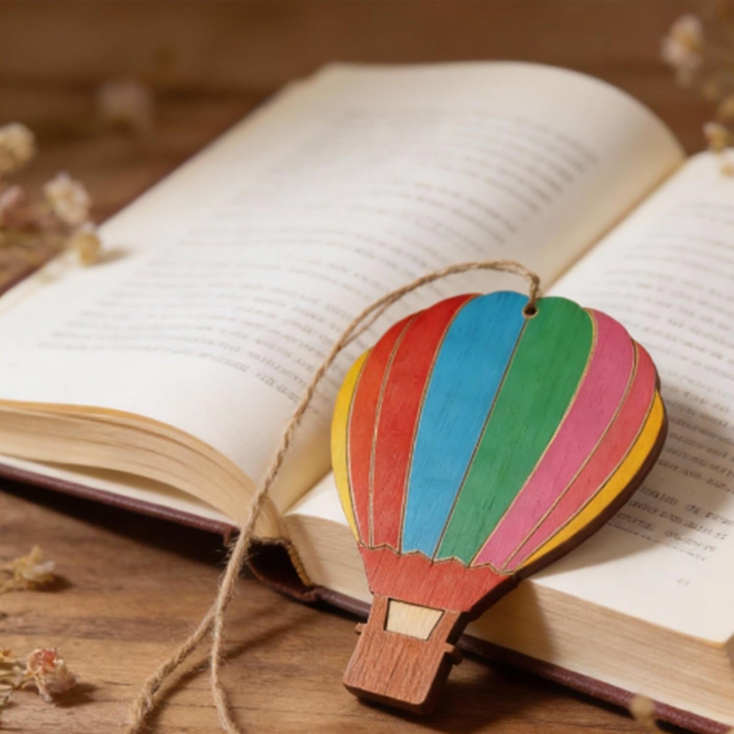 20 Pcs DIY Blank Wooden Hollowed-Out Hot Air Balloons | Twin Art Style | Christmas/Wedding/Birthday Party Holiday Decorative Ornaments - Image 6