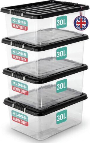 KLASS 4 PCS 30L Plastic Storage Box...