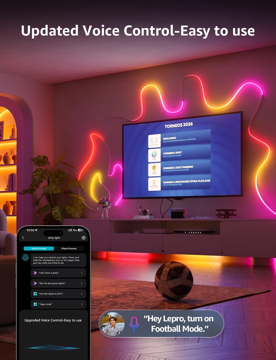 Lepro N1 AI Smart Neon Rope Light 6M RGB+IC, Spotless, IP65 Neon Lightstrip - Image 5