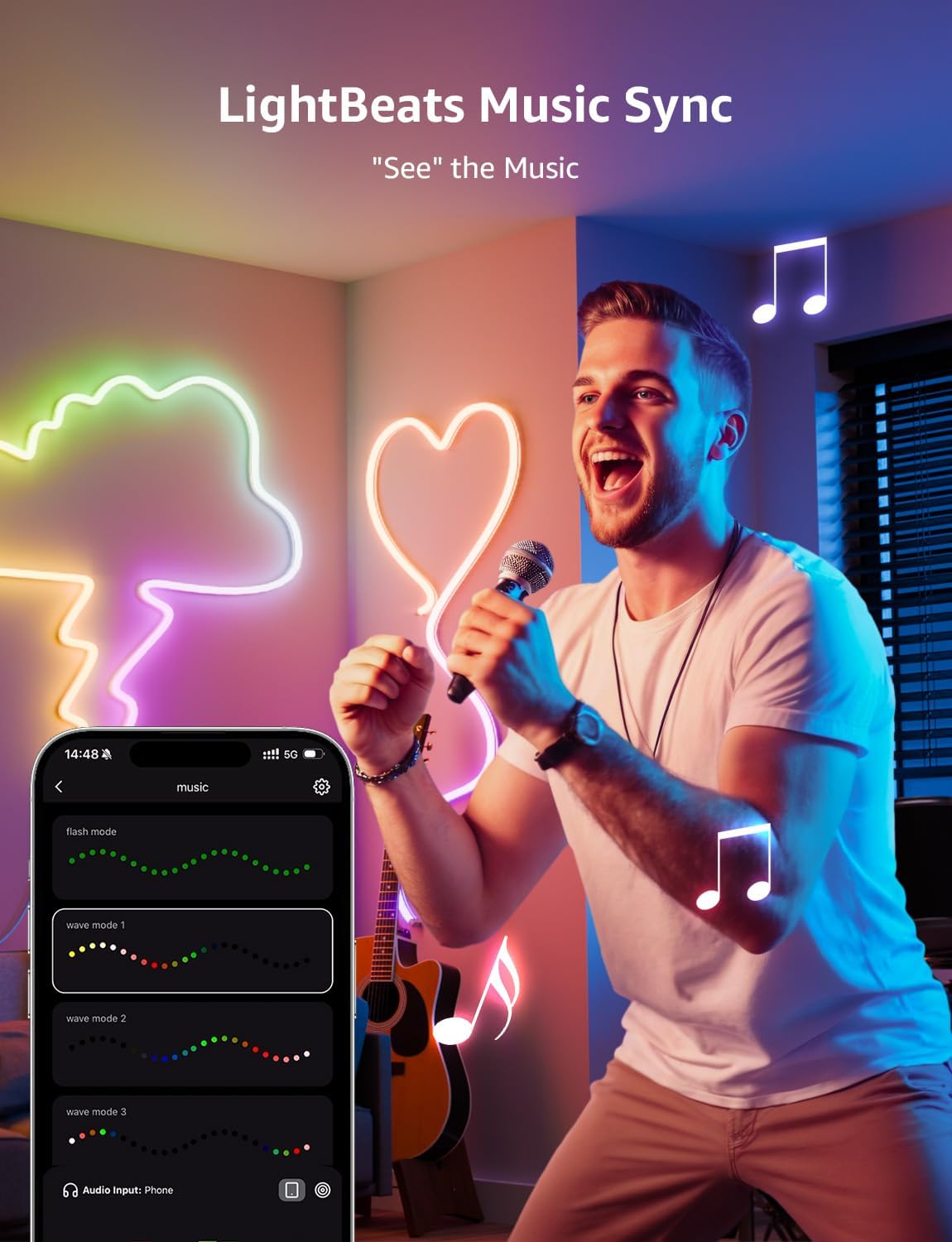 Lepro N1 AI Smart Neon Rope Light 6M RGB+IC, Spotless, IP65 Neon Lightstrip - Image 6