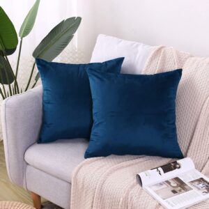 CXTAI 2x Navy Blue Velvet Cushion C...