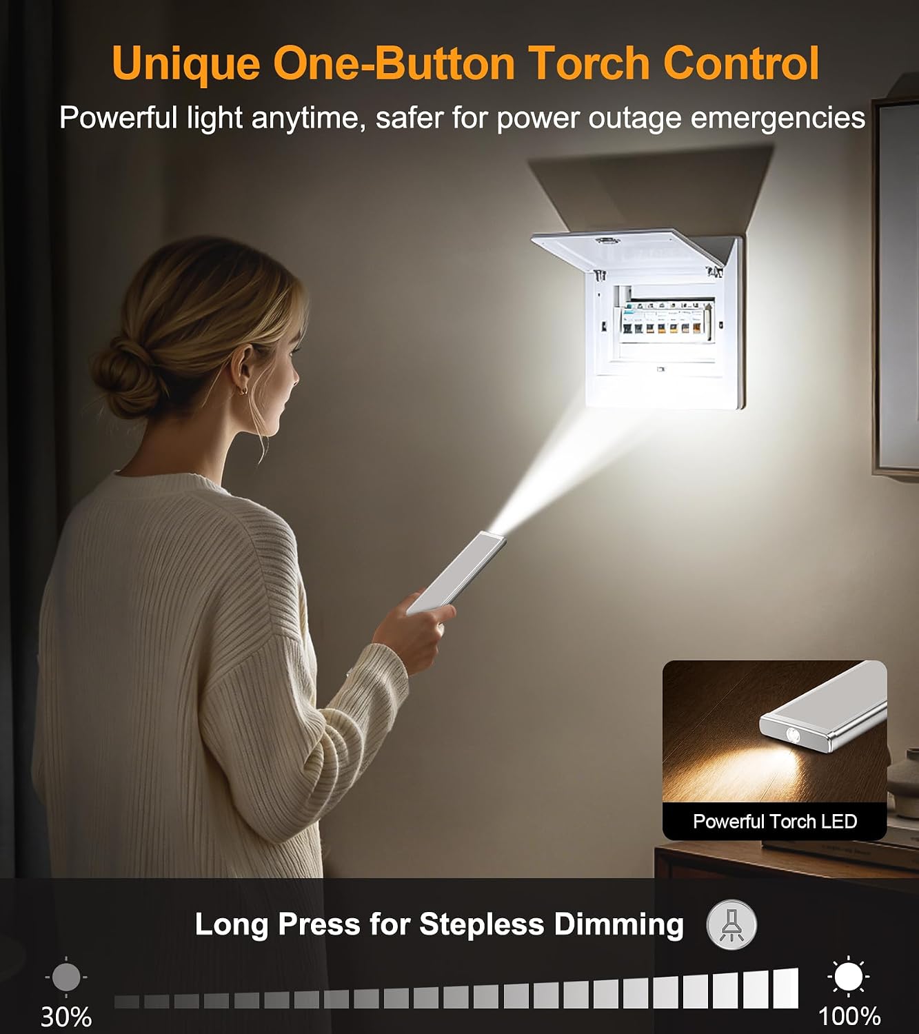 Gritin 2026 Gen 2 Under Cabinet Kitchen Lights Rechargeable with Torch Mode - Image 6