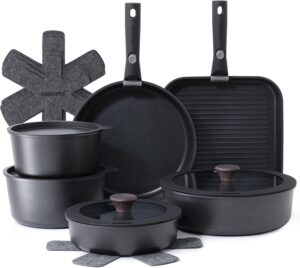 SENSARTE 17 Piece Nonstick Detachab...