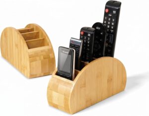 Osco Bamboo Remote & Desk Orga...