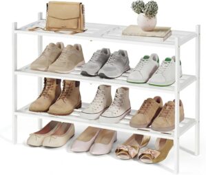 SONGMICS Bamboo Shoe Rack, 3-Tier S...