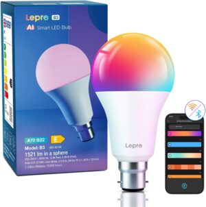 Lepro B22 AI Smart Bulb, 1520lm Dim...