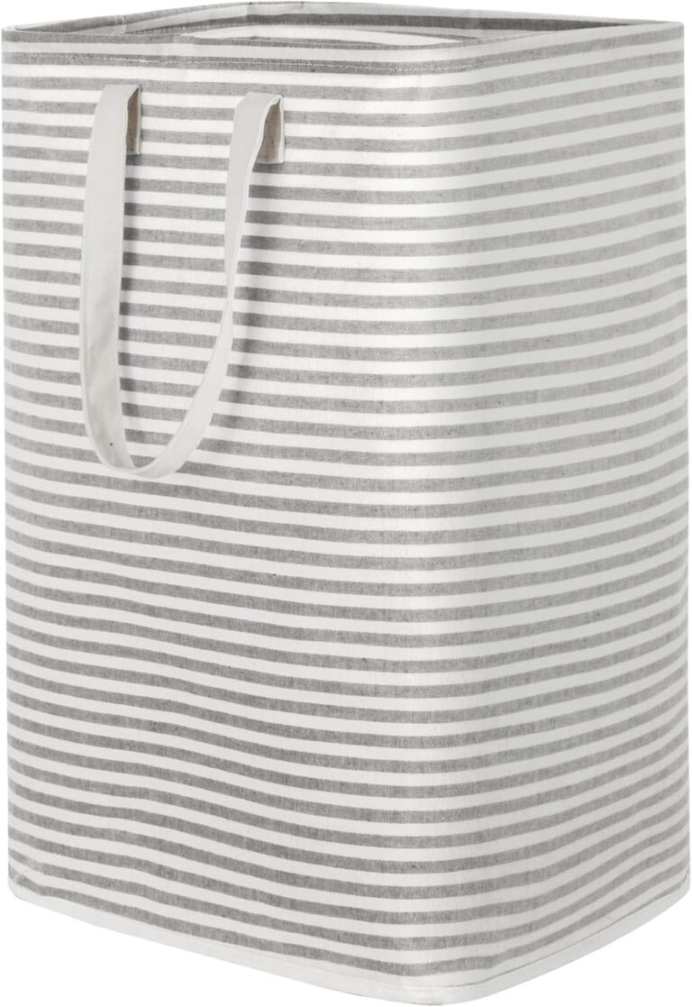 Lifewit 80L Collapsible Laundry Basket with Extended Handles, Grey