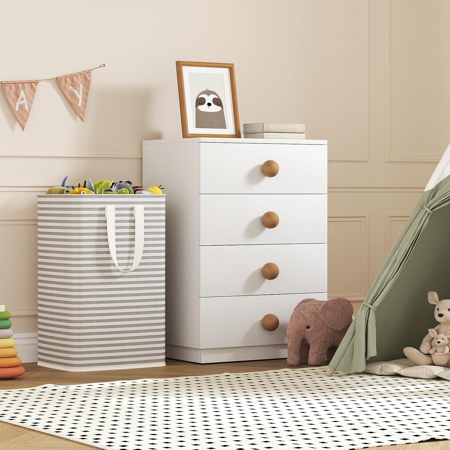 Lifewit 80L Collapsible Laundry Basket with Extended Handles, Grey - Image 10