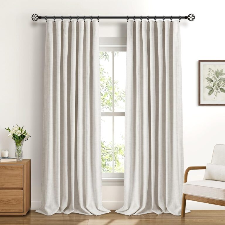 100% Blackout Curtains 2 Panels, W50 xL84, Beige Curtains