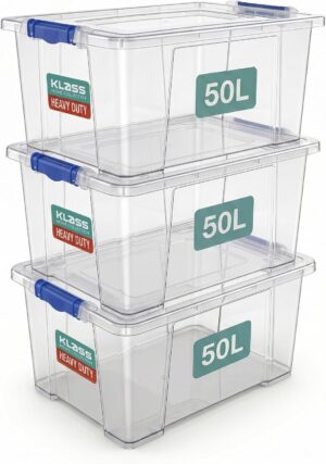 Klass 3 PCS 50L Plastic Storage Box...