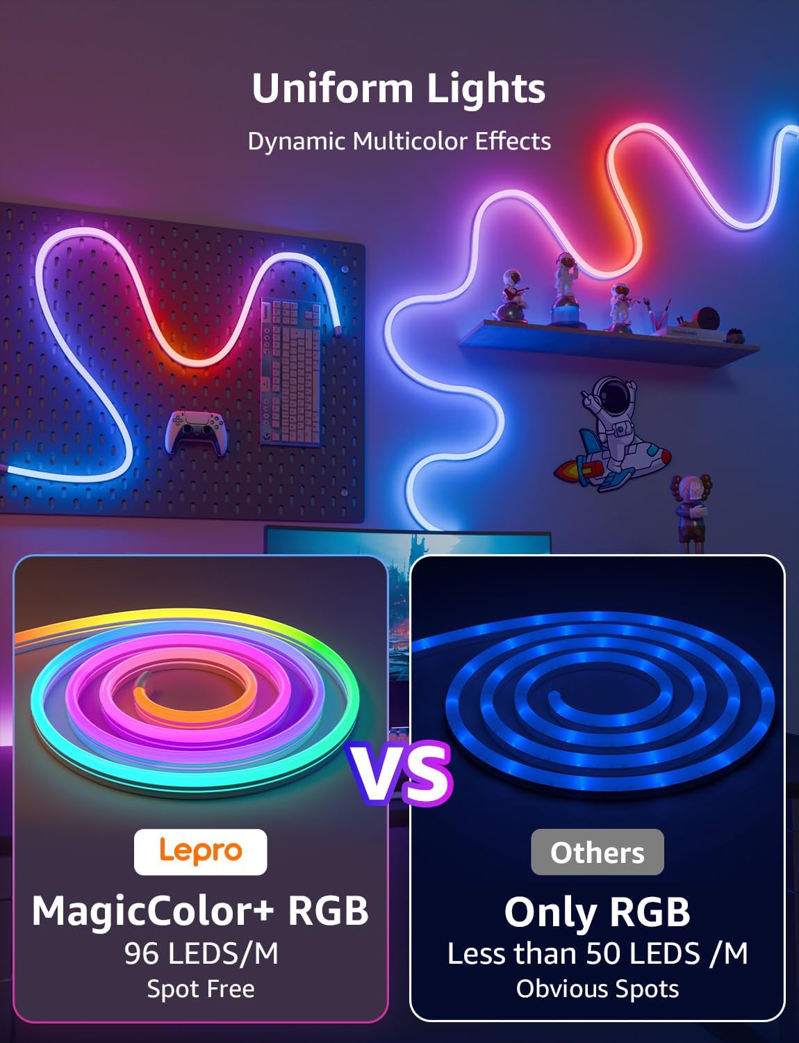 Lepro N1 AI Smart Neon Rope Light 6M RGB+IC, Spotless, IP65 Neon Lightstrip - Image 4