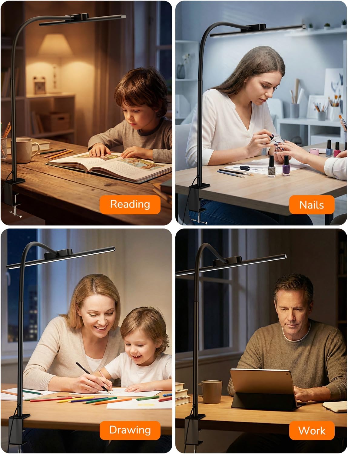 Lepro Clamp Desk Lamp, 700lm Dimmable Eye-Caring LED Desk Light for Monitor - Image 8
