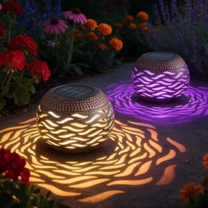 Solar Lights Outdoor Garden 2 Pack,...