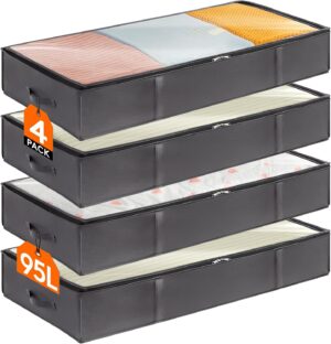 Lifewit 4 Pack 95L Under Bed Storag...
