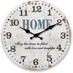 Small Grey Wooden Wall Clocks Batte...