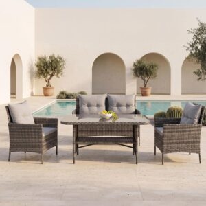 EVRE Brown Florence Garden Rattan F...