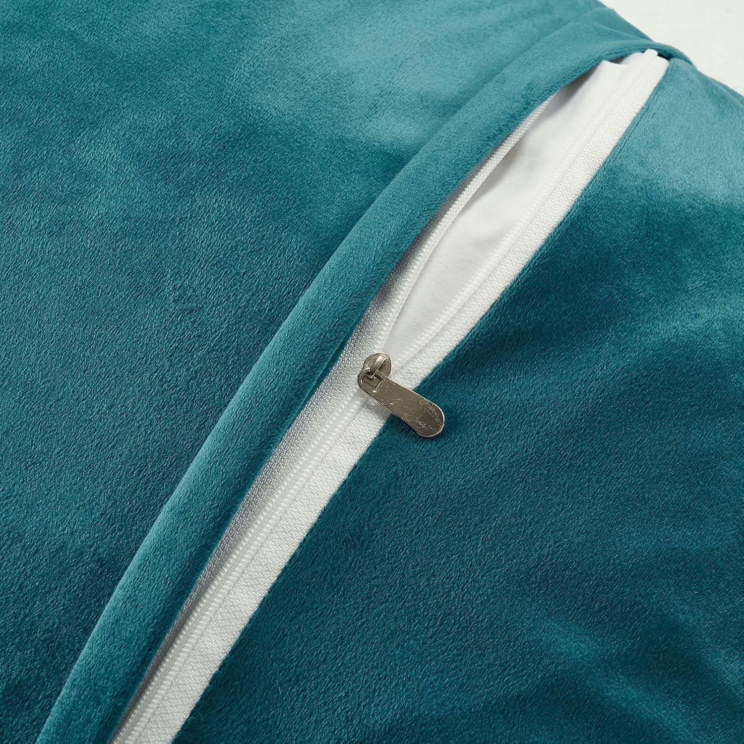 FUTEI Set of 2 Chenille Tufted Cushion Covers 45x45 cm,Teal - Image 3