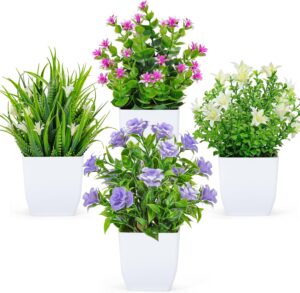 BTSD-home 4 Pack Small Fake Plants ...
