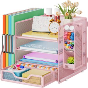 Marbrasse Mesh Desk Organiser,4-Tie...
