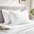Pizuna 100% Cotton Standard Pillowcases 2 Pack White 50x75cm, 400 Thread Count Long Staple Combed Cotton Soft Pillow Cover, Sateen Weave Oxford Pillow Cases (Cooling Pillowcase 2PC)