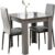 Rainbow Tree Modern 3 Piece Dining Room Table and Chairs Set, Wooden Square Table with 2 Chairs for Small Space Apartment Space Saving (Grey Table+2 Grey Argyle Velvet Chair)