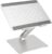 Amazon Basics Adjustable Ergonomic Laptop Stand, Multi-Angle with Heat Vent, Pre-Tightened Hinges for Stability, Fits 10 (25.4 cm) – 17 Inches (43.2 cm) Laptops, Silver