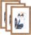 Brown Wooden Picture Frame A4 with Mount,Set of 3,A4 Picture Frame,A4 Poster Frame,certificate frame,Freestanding and Wall Mountable