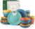 Wrova Plastic Dinner Set 40 PCS – Service for 8 Plates and Bowls Set
