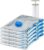 Amazon Basics Vacuum Compression Zipper Storage Bags with Airtight Valve and Hand Pump, Large, 5-Pack, Clear