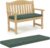100% Waterproof Garden Bench Cushion 2/3/4 Seater Outdoor Long Bench Seat Pad for Lawn & Garden, Patio, Office, Coffee Shop with Removable Cover (2 Seater 108cm x 45cm x 5cm, Bottle Green)