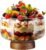 NiHome 123oz/3.6L Large Glass Trifle Bowl with Elegant Acacia Wood Stand, Versatile Serving Dish for Cakes, Salads, Desserts, Stylish Display for Parties, Weddings, Special Occasions