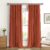 100% Blackout Curtains 2 Panels, W50 xL84, Orange Curtains