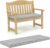 100% Waterproof Garden Bench Cushion 2/3/4 Seater Outdoor Long Bench Seat Pad for Lawn & Garden, Patio, Office, Coffee Shop with Removable Cover (2 Seater 108cm x 45cm x 5cm, Grey)