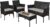 rattanstar Rattan Garden Furniture Sets, Garden Table and Chairs Set 4